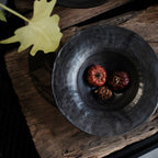 Handmade Tibetan Black Pottery Hat Plate Ø20 cm