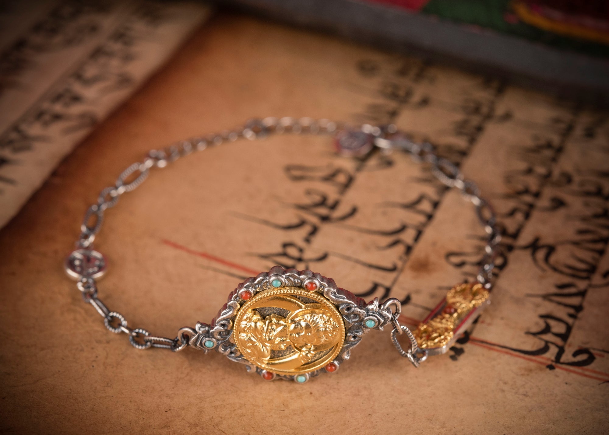 Zodiac Guardian Buddha Bracelet | 925 Silver, Turquoise & Agate