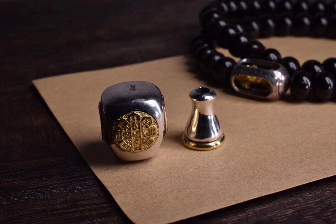 Ten‑Fold Freedom 3‑Way Bead | Silver & Brass (2 Sizes)