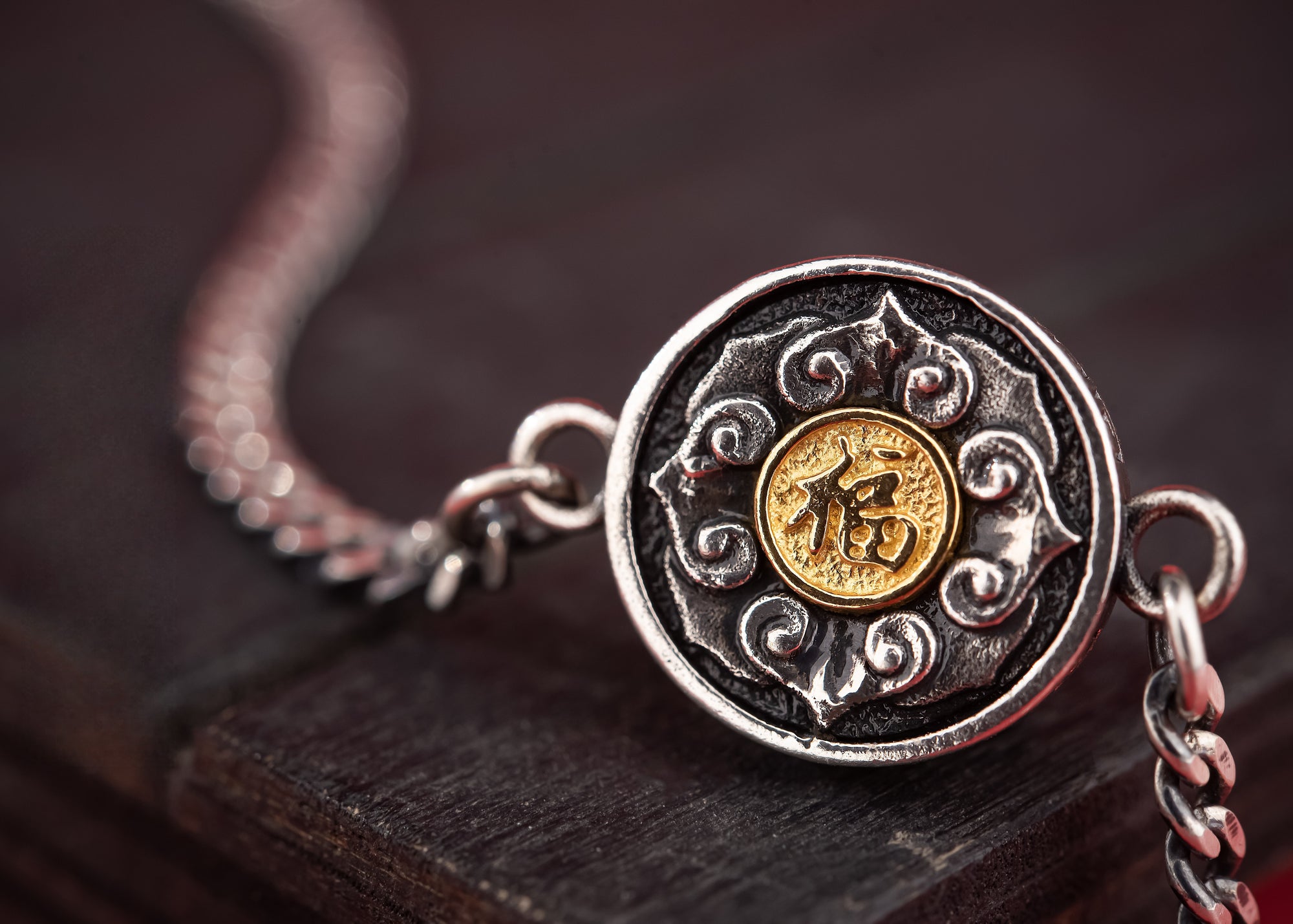 Nine‑Tail Fox Talisman Bracelet | 925 Silver & Red Zircon