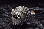 Tibetan Snow-Lion Guardian Pendant – Silver Bell & Feng-Shui Luck