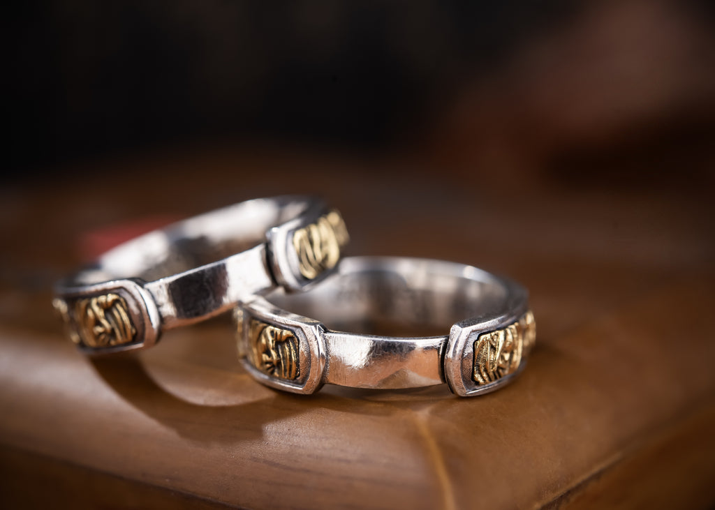 Eight Wealth Deities Guardian Ring | 925 Silver & Brass