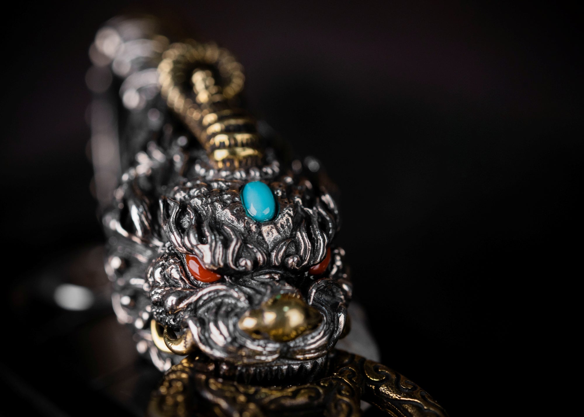 Handcrafted Tibetan Pixiu Keychain with Energy Blessing