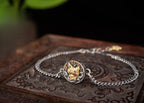 Nine‑Tail Fox Talisman Bracelet | 925 Silver & Red Zircon