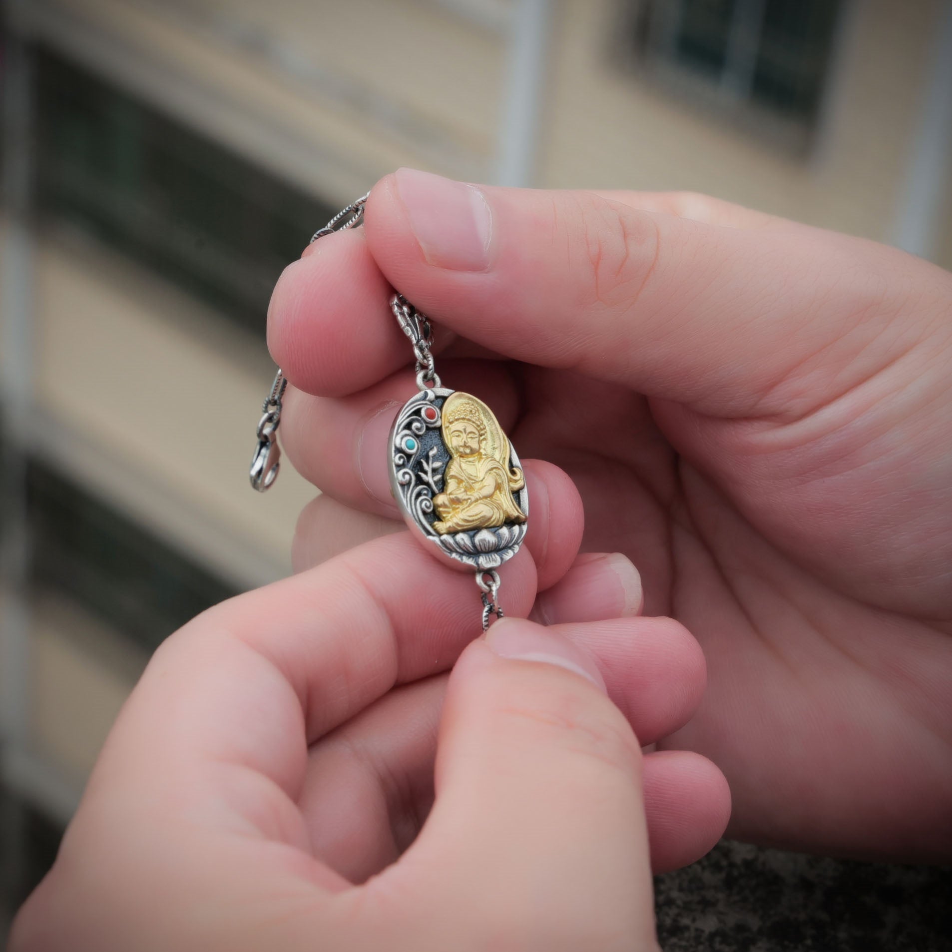 Medicine Buddha Healing Bracelet | 925 Silver & Agate