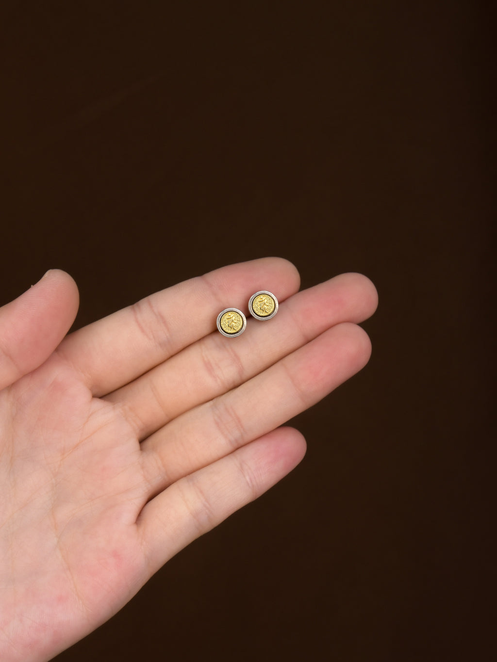 Guardian Zodiac Buddha Stud Earrings | 925 Silver & Brass