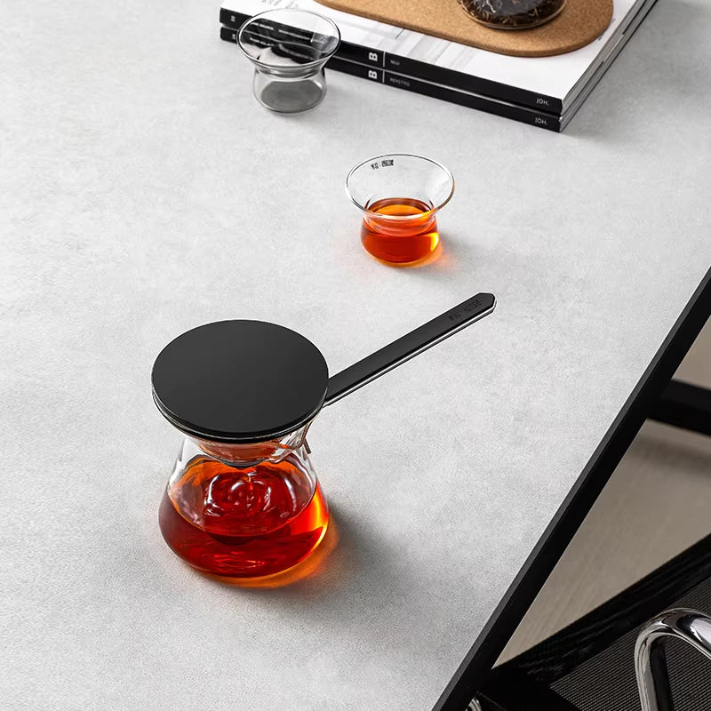 Classic Series 1-4Cup Wood Neck Drip Pot Elegant Ceramic Pour Over Coffee and Tea Maker Set with Filter for Travel and Camping