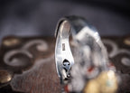 Rotating Dzi Ganesha Wealth Ring | 925 Silver, Brass & Gems