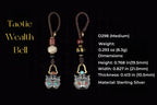 Pixiu Wealth Bell Pendant | Sterling Silver & Turquoise Amulet