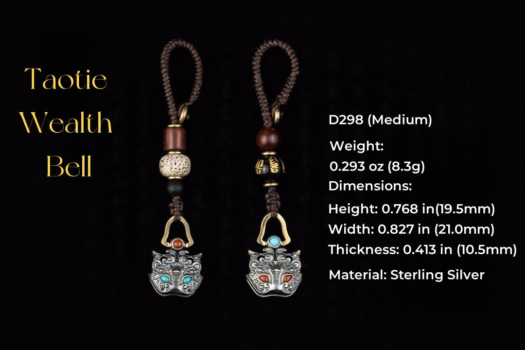 Pixiu Wealth Bell Pendant | Sterling Silver & Turquoise Amulet