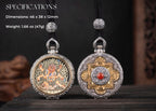 Mandala Gau Thangka Locket Necklace | 925 Silver Amulet