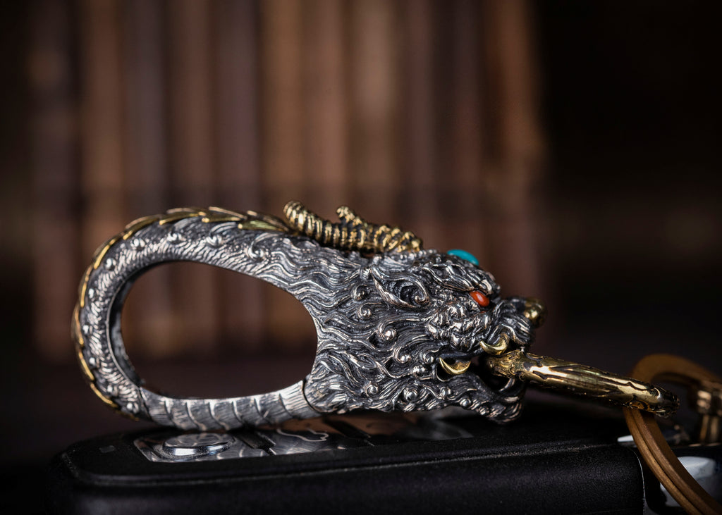 Handcrafted Tibetan Pixiu Keychain with Energy Blessing