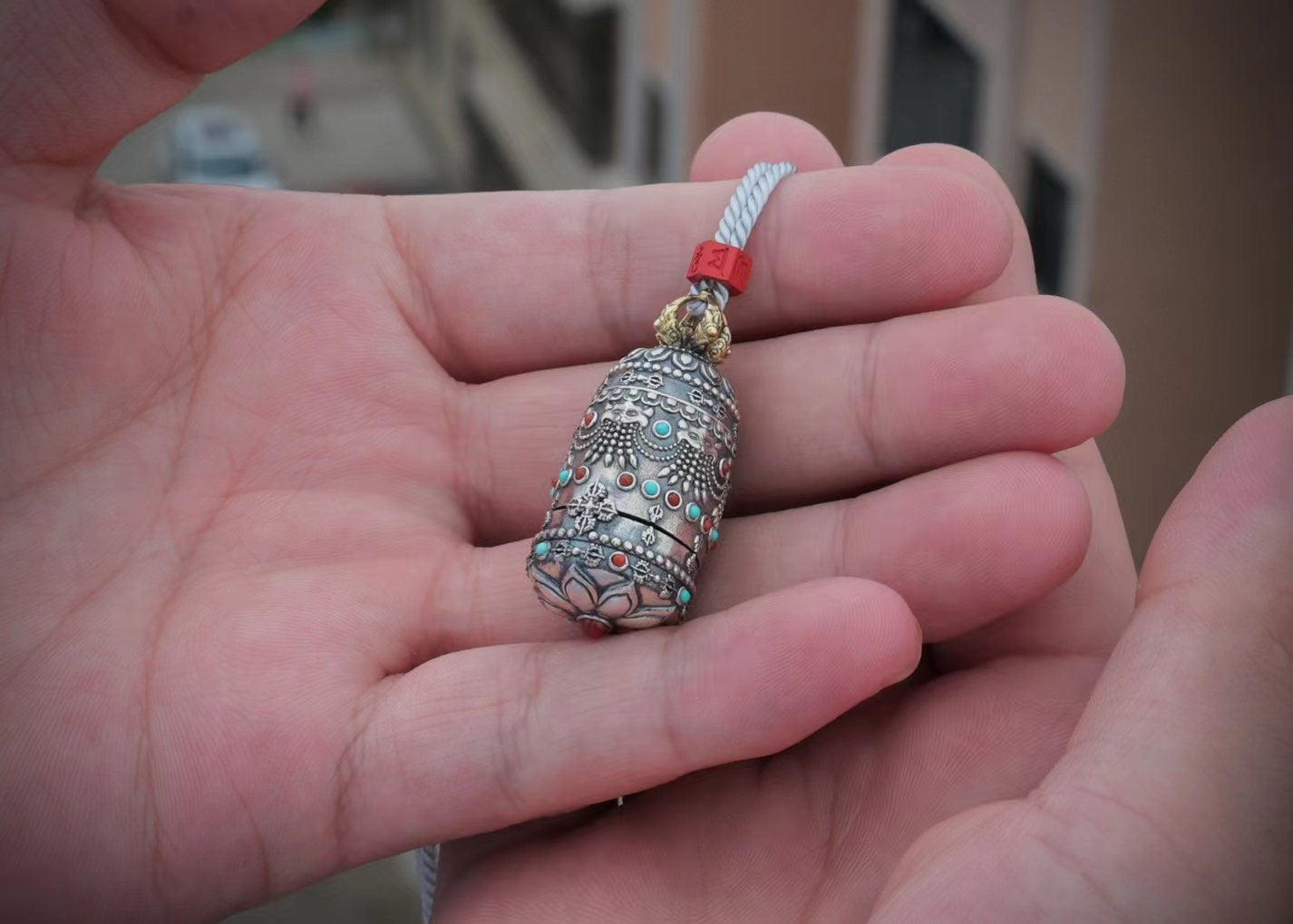 Nine‑Bloom Secret Locket | Choose Your Deity in Sterling Silver