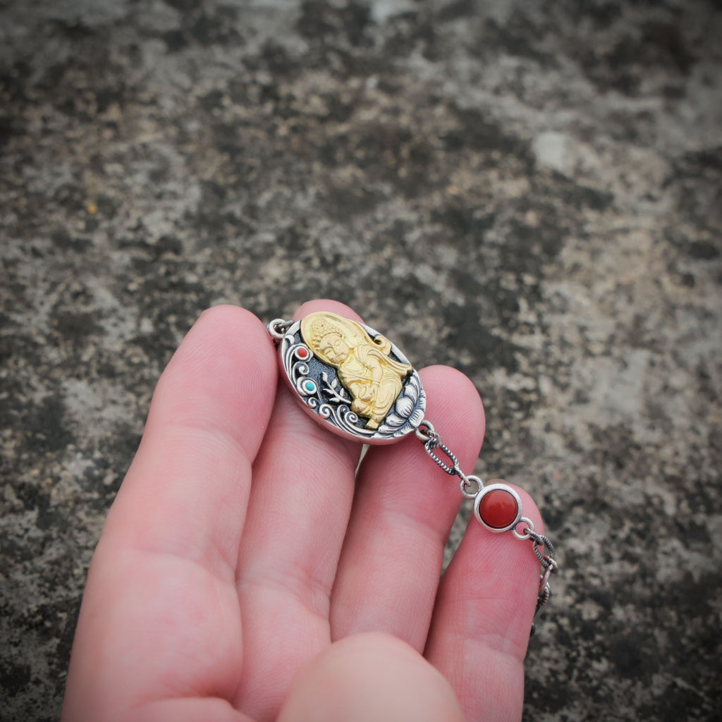 Medicine Buddha Healing Bracelet | 925 Silver & Agate