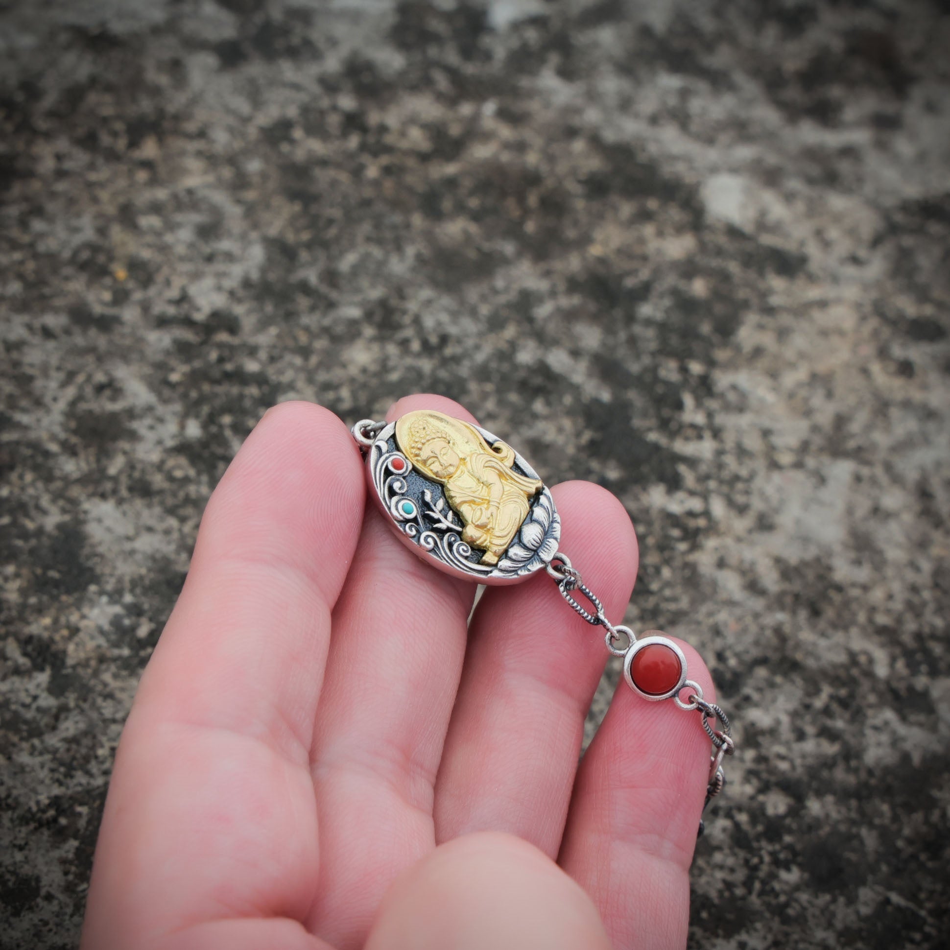 Medicine Buddha Healing Bracelet | 925 Silver & Agate