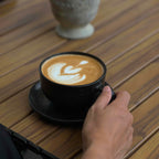 Tibetan Handmade Black Pottery Coffee Cup – 6.5 oz Rounded Base
