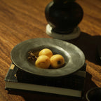 Handmade Tibetan Black Pottery Hat Plate Ø20 cm