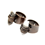 Himalayan rough stone retro crystal column ring tea crystal wide ring handmade ring
