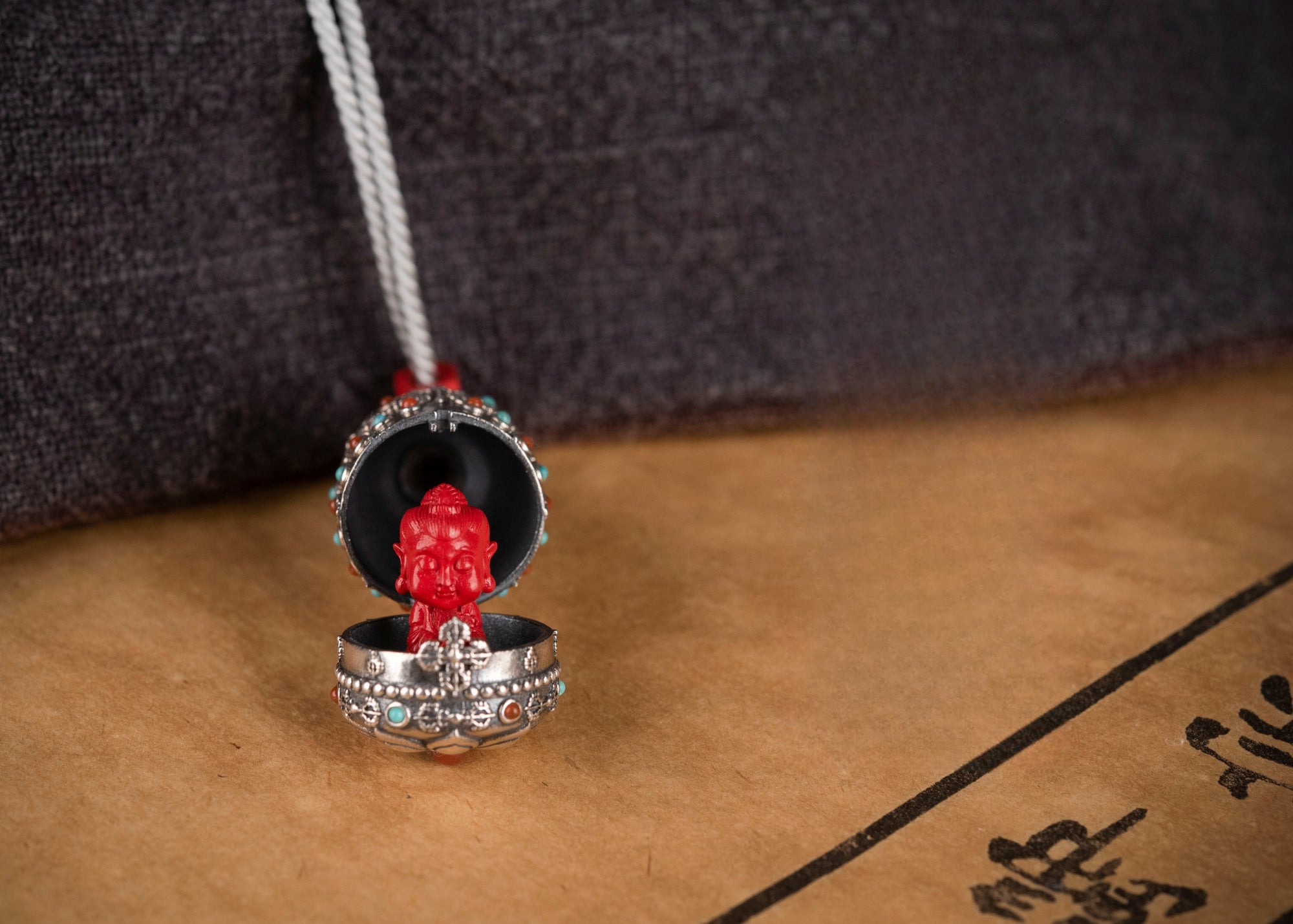 Nine‑Bloom Secret Locket | Choose Your Deity in Sterling Silver