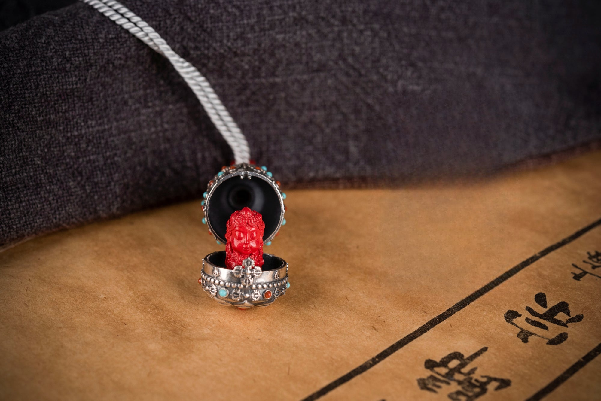 Nine‑Bloom Secret Locket | Choose Your Deity in Sterling Silver