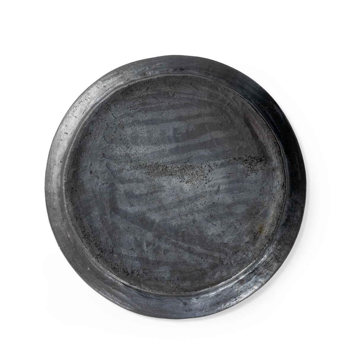 Handmade Tibetan Black Pottery Small‑Eave Plate