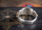 Yellow Jambhala Wealth Ring | 925 Silver + Brass Tibetan Talisman