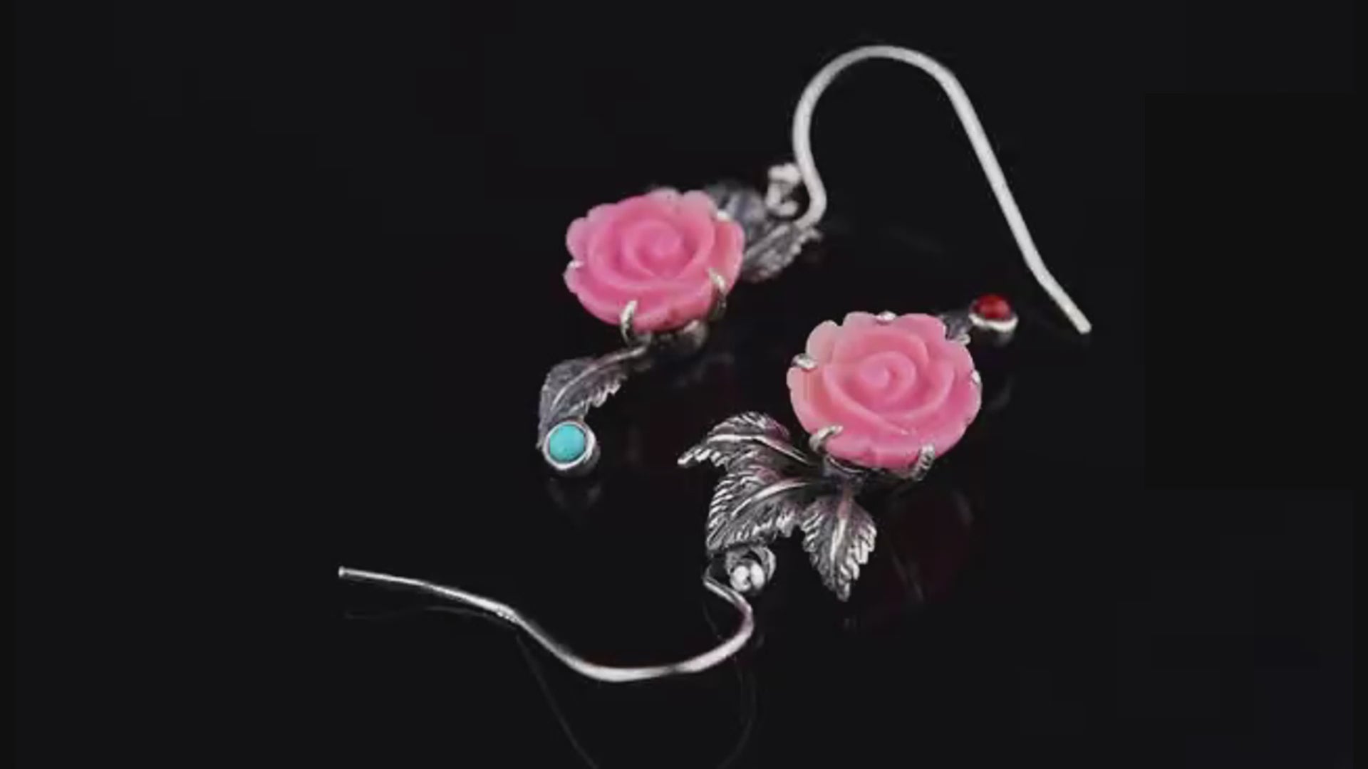 Queen Conch Rose Earrings | Rotating Sterling-Silver Love Blooms